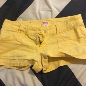 Yellow mossimo supply co. shorts.
